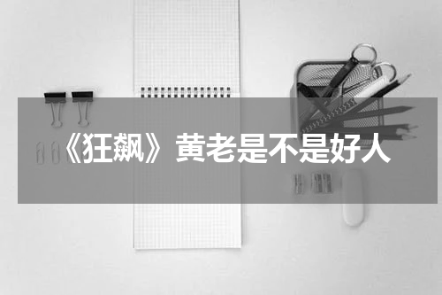 《狂飙》黄老是不是好人