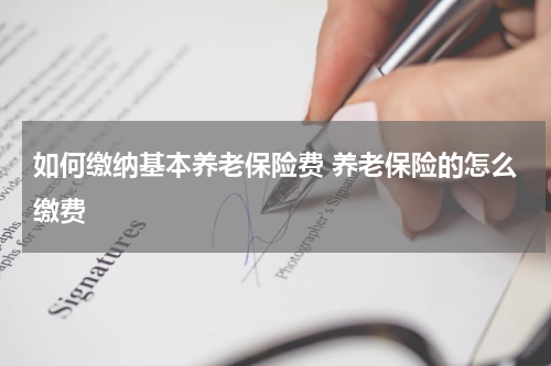 如何缴纳基本养老保险费 养老保险的怎么缴费