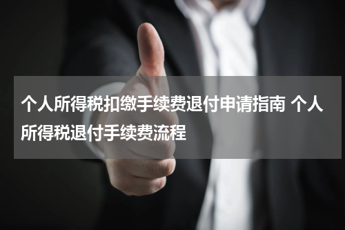 个人所得税扣缴手续费退付申请指南 个人所得税退付手续费流程