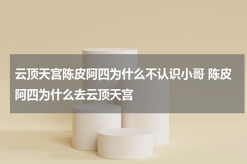 云顶天宫陈皮阿四为什么不认识小哥 陈皮阿四为什么去云顶天宫