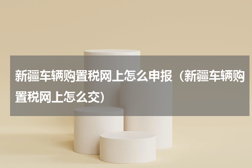 新疆车辆购置税网上怎么申报（新疆车辆购置税网上怎么交）