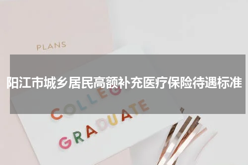 阳江市城乡居民高额补充医疗保险待遇标准