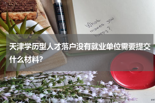 天津学历型人才落户没有就业单位需要提交什么材料？