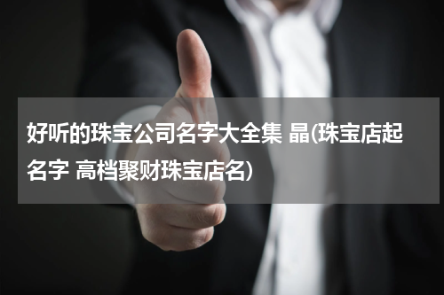 好听的珠宝公司名字大全集 晶(珠宝店起名字 高档聚财珠宝店名)